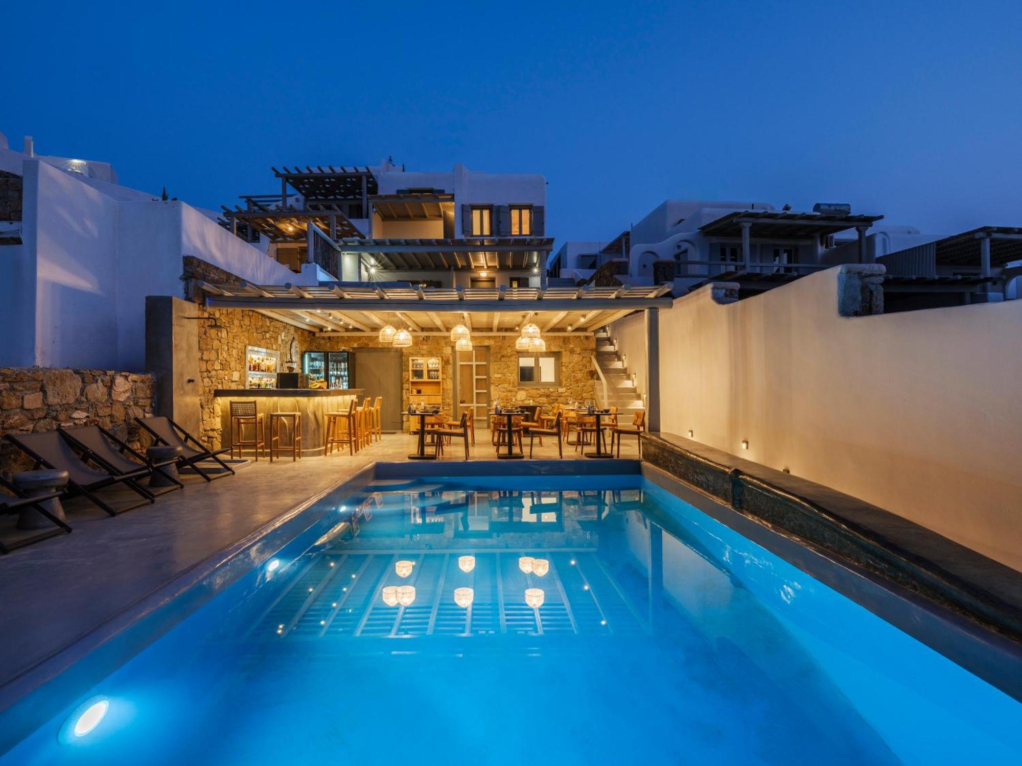 Mykonos Residence Villas & Suites Merchia Beach Экстерьер фото