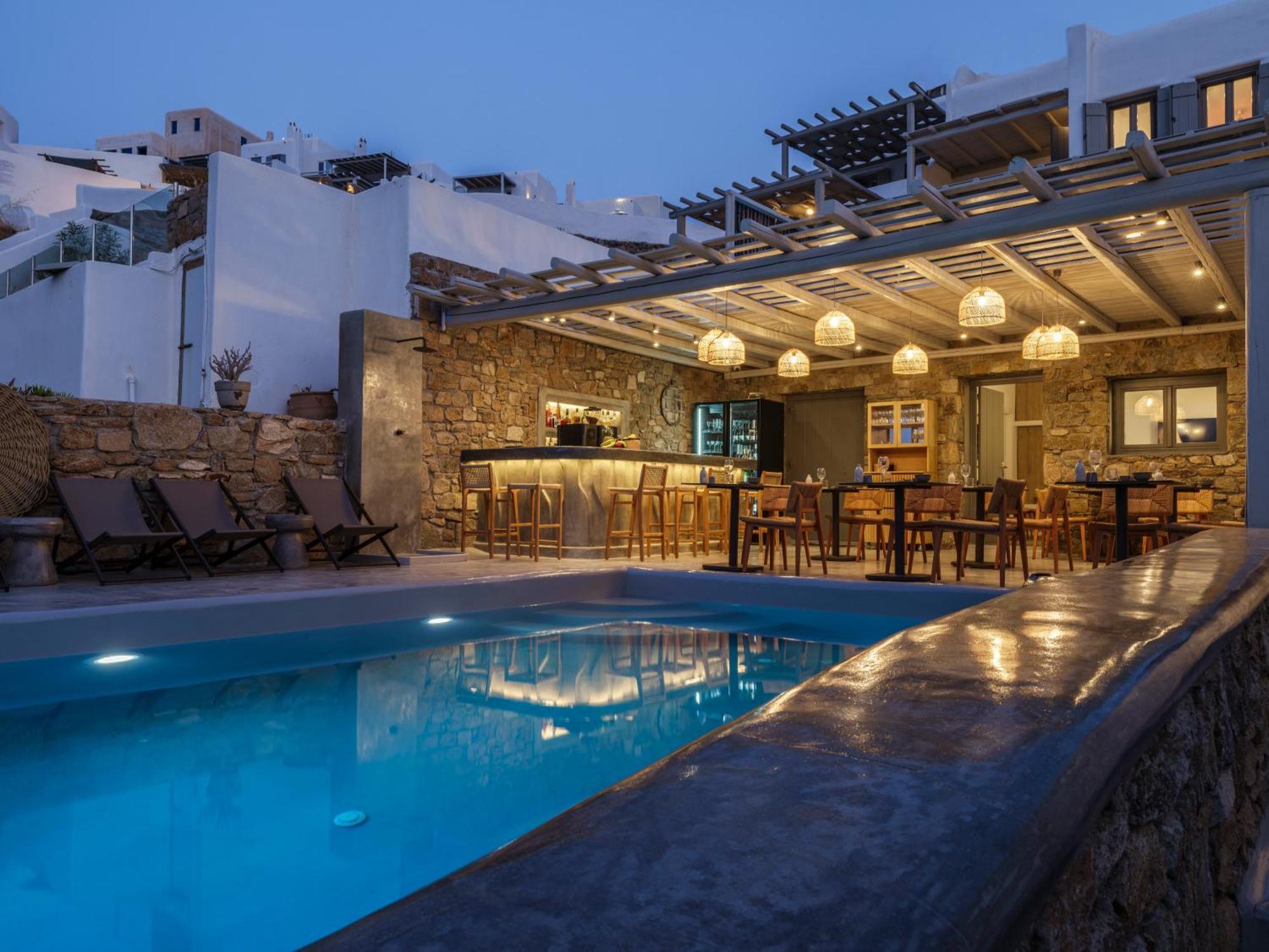 Mykonos Residence Villas & Suites Merchia Beach Экстерьер фото